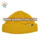 The Gorras Beanie Blank Yellow Custom Fishermen Knitted Beanie Hat Private Label