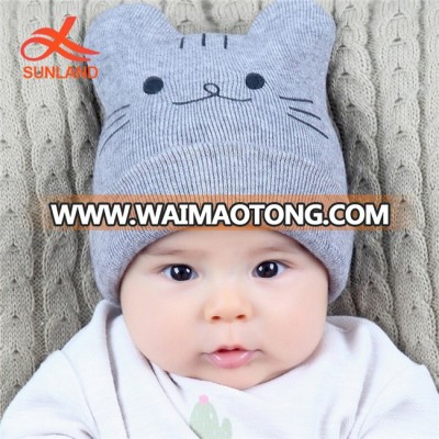 W2618 Winter Hat Kids Hat with Earflap Boys Girls Baby  Cat Hat Beanie