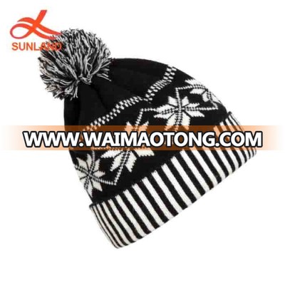 4278 new men fashion warm winter knitted hat slouch crochet hat ski warm snowflake beanie wholesale