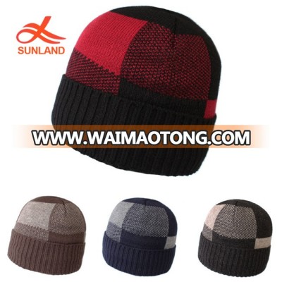 W2570 Mens Womens Hat Beanie Cap Fleece Lining Slouch Skull Unisex Winter Warm Knitted Hats