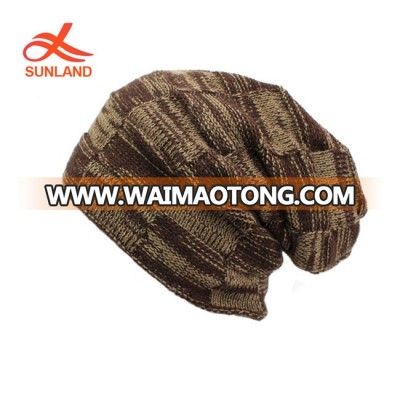 W2572 Knit Slouchy Thick Skull Cap Knit Slouchy Thick Skull Cap Beanie Hat for Men