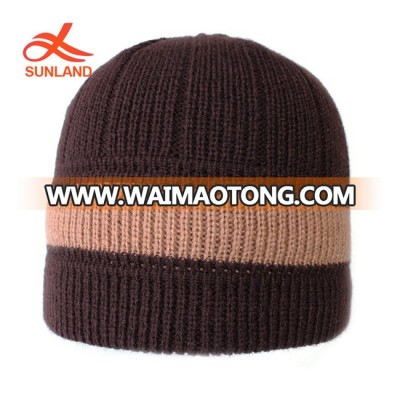 W2571 Caps For Men Fleece Lining Slouch Skull Beanies Unisex Winter Warm Knitted Hats