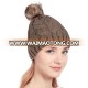 Wholesale Hot Selling Women's Winter Knit Hat Trendy Slouchy Chunky Soft Thick Pom Pom Beanie