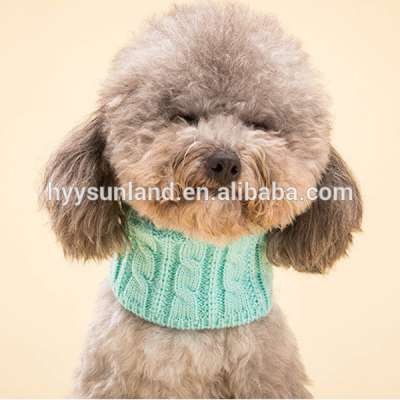 F3732 new lovely winter knitted crochet pet dog scarf cotton dog bow tie pet supplies scarves